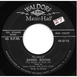 Loren Becker / Enoch Light / Knuckles O'Toole The Song Of Daniel Boone (The Daddy Of Them All) USED VINYL 7INCH 45 RPM