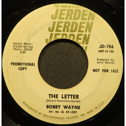 Bobby Wayne The Letter USED VINYL 7INCH 45 RPM PROMO