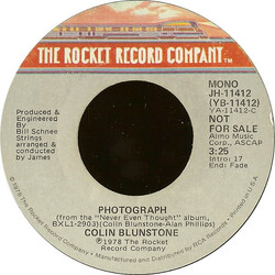 Colin Blunstone Photograph USED VINYL 7INCH 45 RPM PROMO