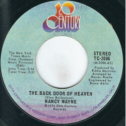 Nancy Wayne The Back Door Of Heaven USED VINYL 7INCH 45 RPM STYRENE STEREO