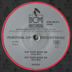 Kortez Put Your Body On USED VINYL 12INCH PROMO