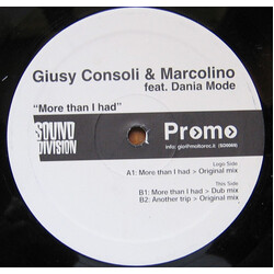 Giusy Consoli / Marcolino / Dania Mode More Than I Had USED VINYL 12INCH PROMO