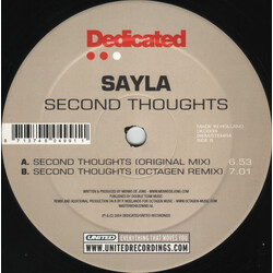 Sayla Second Thoughts USED VINYL 12INCH 45 RPM