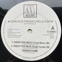 Edwin Starr Twenty Five Miles (Remix '89) USED VINYL 12INCH 45 RPM ADVANCE PROMO