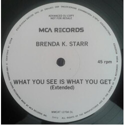 Brenda K. Starr What You See Is What You Get USED VINYL 12INCH PROMO