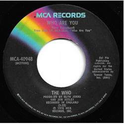 The Who Who Are You / Had Enough Vinyl 7" USED