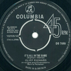 Cliff Richard It's All In The Game USED VINYL 7INCH 45 RPM SINGLE