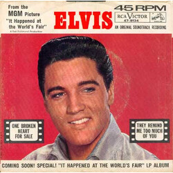 Elvis Presley One Broken Heart For Sale / They Remind Me Too Much Of You USED VINYL 7INCH 45 RPM SINGLE