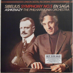 Jean Sibelius / Vladimir Ashkenazy / Philharmonia Orchestra Symphony No. 5 / En Saga Vinyl LP USED