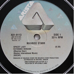 Maurice Starr Spacey Lady (Extended Version) USED VINYL 12INCH 33 S RPM