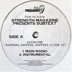 Aceyalone / Dilated Peoples Rappers, Rappers, Rappers 12 For 10 / Strength USED VINYL 12INCH 33 S RPM