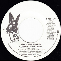 Jerry Jeff Walker Eastern Avenue River Railway Blues / Comfort And Crazy USED VINYL 7INCH 45 RPM PROMO STEREO