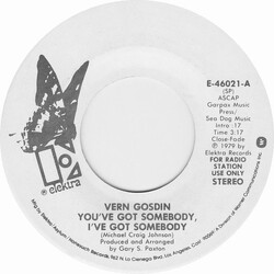 Vern Gosdin You've Got Somebody, I've Got Somebody / Till I'm Over Gettin' Over You USED VINYL 7INCH 45 RPM SINGLE PROMO