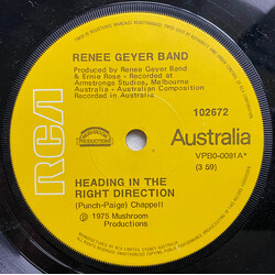 Renee Geyer Band Heading In The Right Direction USED VINYL 7INCH 45 RPM SINGLE