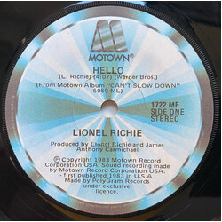 Lionel Richie Hello USED VINYL 7INCH 45 RPM SINGLE