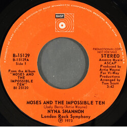 Nyna Shannon / The London Rock Symphony Moses And The Impossible Ten USED VINYL 7INCH 45 RPM PROMO STYRENE STEREO