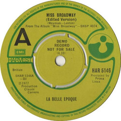 Belle Epoque Miss Broadway USED VINYL 7INCH 45 RPM PROMO