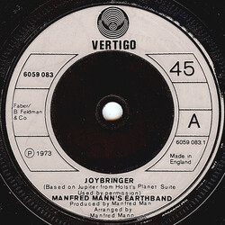 Manfred Mann's Earth Band Joybringer USED VINYL 7INCH 45 RPM SINGLE