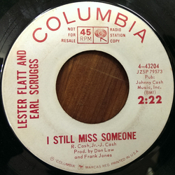 Flatt & Scruggs I Still Miss Someone / Father's Table Grace Vinyl 7" USED