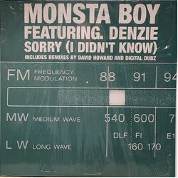 Monsta Boy / Denzie Sorry (I Didn't Know) USED VINYL 12INCH TEST PRESSING
