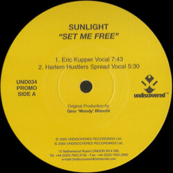 Sunlight Set Me Free USED VINYL 12INCH PROMO