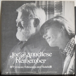 Joe Einwaller / Annelies Einwaller Remember Tyrolean Folk Songs & Yodels Vinyl LP USED