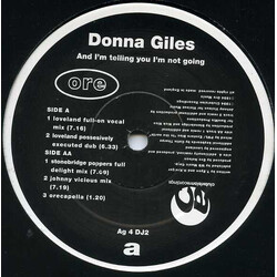 Donna Giles And I'm Telling You I'm Not Going USED VINYL 12INCH PROMO