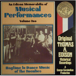 Various An Edison Memorabilia Of Musical Performances Volume Two: Ragtime To Dance Music Of The Twenties Vinyl LP USED