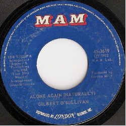 Gilbert O'Sullivan Alone Again (Naturally) / Save It USED VINYL 7INCH 45 RPM SINGLE STYRENE