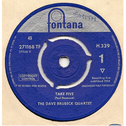 The Dave Brubeck Quartet Take Five USED VINYL 7INCH 45 RPM SINGLE MONO