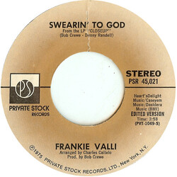 Frankie Valli Swearin' To God USED VINYL 7INCH 45 RPM STYRENE STEREO