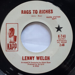 Lenny Welch Rags To Riches USED VINYL 7INCH PROMO