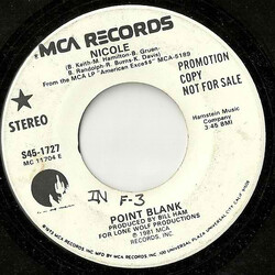 Point Blank (9) Nicole USED VINYL 7INCH SINGLE SIDED PROMO SINGLE