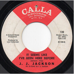 J.J. Jackson It Seems Like I've Been Here Before / 'Til Love Goes Out Of Style USED VINYL 7INCH 45 RPM SINGLE