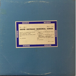 David Oistrach David Oistrakh Memorial Series Volume III Vinyl LP USED