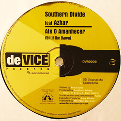 Southern Divide / Azhar Ate O Amanhecer (Until The Dawn) USED VINYL 12INCH STEREO