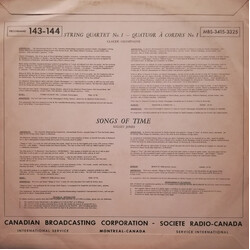 Montreal String Quartet / George Little Singers Claude Champagne: String Quartet No. 1 / Kelsey Jones: Songs Of Time Vinyl LP USED