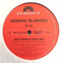 Olympic Runners Get It While You Can USED VINYL 12INCH 45 RPM SINGLE LIMITED EDITION