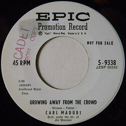 Carl Maduri Growing Away From The Crowd / Remember Me, Remember Me USED VINYL 7INCH 45 RPM SINGLE PROMO