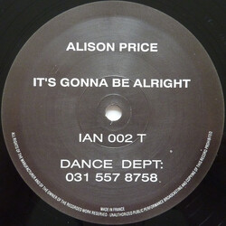 Alison Price It's Gonna Be Alright USED VINYL 12INCH PROMO