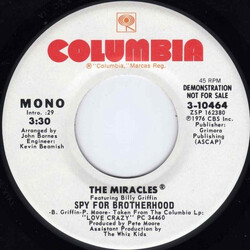 The Miracles / Billy Griffin Spy For Brotherhood USED VINYL 7INCH 45 RPM PROMO STEREO MONO