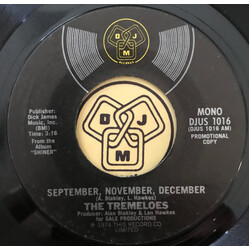 The Tremeloes September, November, December USED VINYL 7INCH 45 RPM PROMO