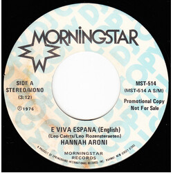 Hanna Aroni E Viva Espana (English) / E Viva Espana (Spanish Version) USED VINYL 7INCH 45 RPM SINGLE PROMO STEREO