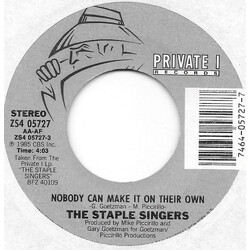 The Staple Singers Nobody Can Make It On Their Own / Reason To Love USED VINYL 7INCH 45 RPM