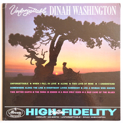Dinah Washington Unforgettable Vinyl LP USED