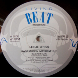 Leslie Lyrics Ragamuffin Mayhem USED VINYL 12INCH 45 RPM