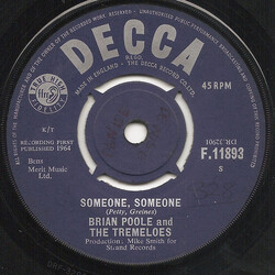 Brian Poole & The Tremeloes Someone, Someone USED VINYL 7INCH SINGLE