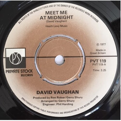 David Vaughan (6) Meet Me At Midnight USED VINYL 7INCH 45 RPM SINGLE