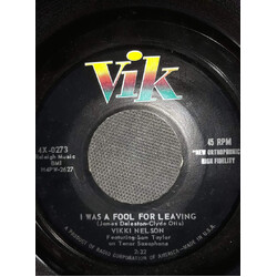 Vikki Nelson I Was A Fool For Leaving / Like A Baby USED VINYL 7INCH 45 RPM