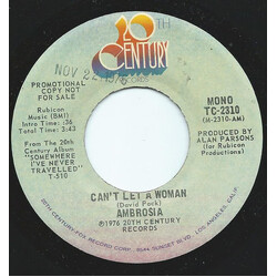 Ambrosia (2) Can't Let A Woman USED VINYL 7INCH SINGLE PROMO STEREO MONO